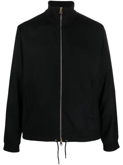 Paul Smith High-neck Zipped Jacket In Black