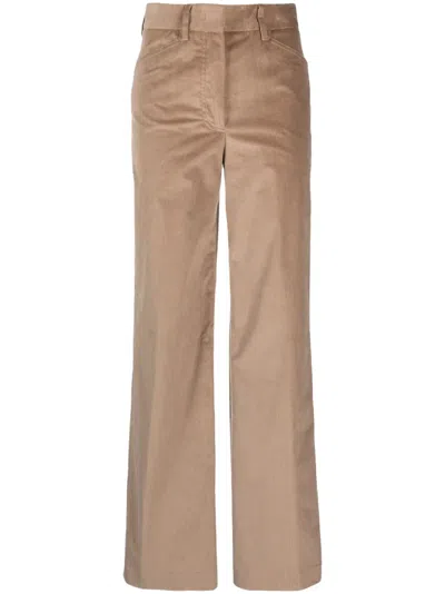 Paul Smith High-waist Straight-leg Corduroy Trousers In Brown