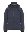 Paul Smith Hooded Navy Blue Polyamide Jacket In Blue