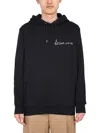 Paul Smith Logo Print Oversized Hoodie In Black