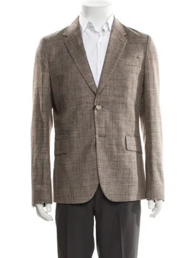 Pre-owned Paul Smith Houndstooth Print Blazer W/ Tags In Neutral