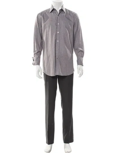Pre-owned Paul Smith Houndstooth Print Long Sleeve Shirt In Multi