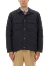 Paul Smith Blue Nylon Jackets In Black