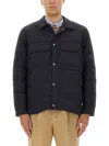Paul Smith Blue Nylon Jackets In Black
