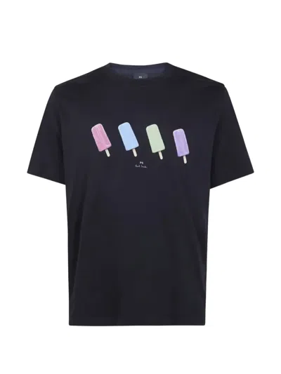Paul Smith Ice-lolly Print T-shirt In Black