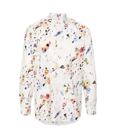 Paul Smith Illustration-print Long-sleeve Shirt In White