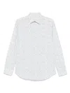 Paul Smith Tailored Fit Shirt With Delicate Floral Pattern In Blue