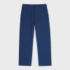 Paul Smith Indigo Cotton-linen Elastic-back Trousers Blue In Blue