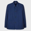 Paul Smith Indigo Cotton-linen Work Jacket Blue In Blue
