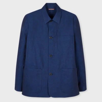 Paul Smith Indigo Cotton-linen Work Jacket Blue