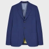 Paul Smith Indigo Fresco Wool Three-button Blazer Blue In Blue