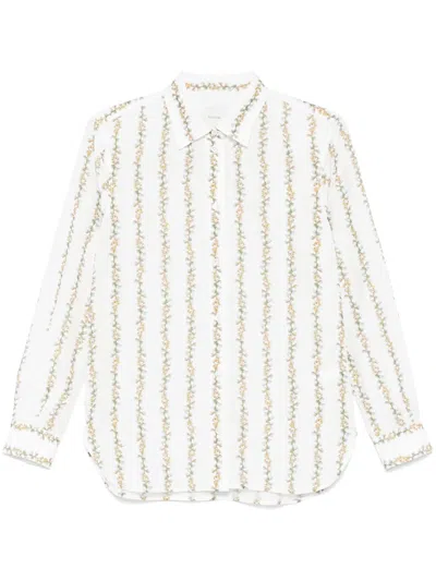 Paul Smith Inflorescence-print Shirt In White