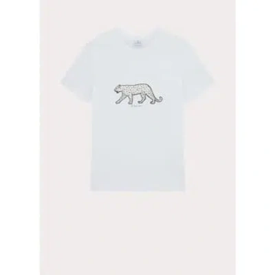 Paul Smith Ink Stain Cheetah T-shirt Col: 01 White, Size: Xl