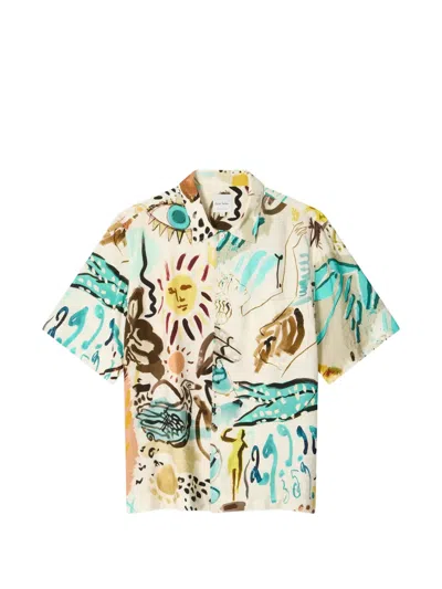 Paul Smith Ink Works Print Viscose-blend Shirt In Multi