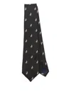 Paul Smith Insect-pattern Silk Tie In Black