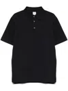 Paul Smith Buttoned Polo Shirt With Collar And Short Sleeves In Black