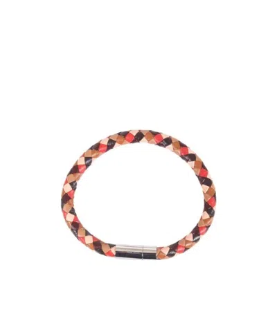 Paul Smith Interwoven-strap Bracelet In Multicolor