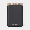Paul Smith Iphone Magsafe Black Leather Credit Card Case In Black
