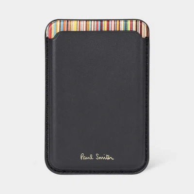 Paul Smith Iphone Magsafe Black Leather Credit Card Case