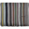 Paul Smith Ivan Stripe Wool Scarf Grey In Multi