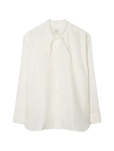 Paul Smith Ivory Bow Blouse In White
