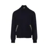 Paul Smith Zip-up Jacket With Colorful Striped Accents In Blue