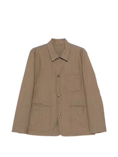 Paul Smith Jacket In Brown