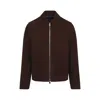 Paul Smith Regular Fit Suede Bomber Jacket In Brown
