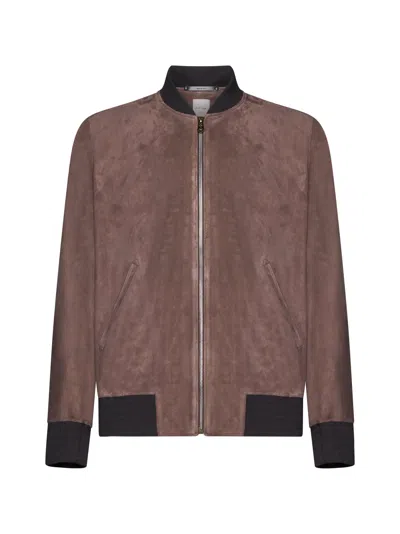 Paul Smith Jacket In Brown