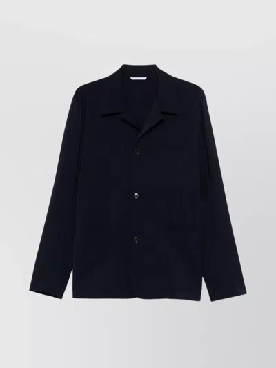 Paul Smith Jacket Double-breasted Multiple Pockets In Blue