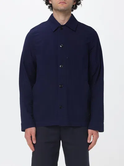 Paul Smith Cotton Shirt Jacket In Blue