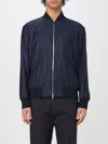 Paul Smith Dark Navy 'storm System' Wool Bomber Jacket Blue In Blue