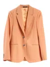 Paul Smith Jacket Two Buttons Fresh Wool In Orange