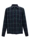 Paul Smith Checked Blazer With Button Front And Pockets In Blue