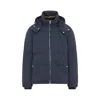 Paul Smith Hooded Navy Blue Polyamide Jacket In Blue