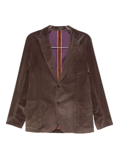 Paul Smith Corduroy Blazer In Brown