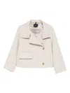 Paul Smith Double-breasted Blazer Notched Lapel Pockets In White