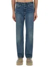 Paul Smith Denim Jeans With Belt Loops And Contrast Stitching In Blue