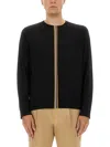 Paul Smith Merino Wool Jersey With Striped Detailing In Black