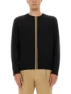 Paul Smith Merino Wool Jersey With Striped Detailing In Black