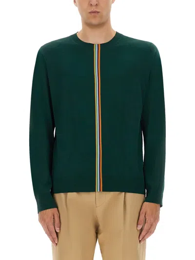 PAUL SMITH JERSEY WITH STRIPED DETAIL