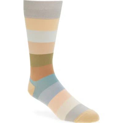 Paul Smith Jonathan Stripe Dress Socks In Gray