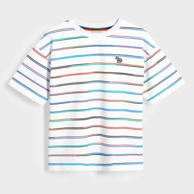 Paul Smith Junior 2-13 Years White Gradient Stripe T-shirt