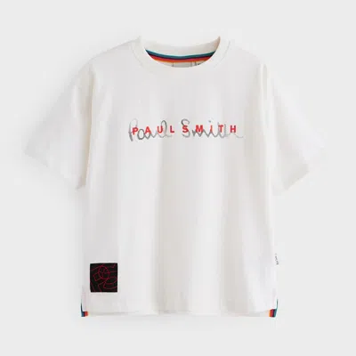 Paul Smith Junior 2-13 Years White Logo T-shirt