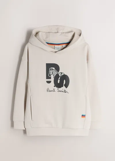 Paul Smith Junior 3-13 Years Stone Ps Zebra Hoodie Grey