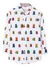 Paul Smith Junior Backpack Print Shirt In Multi