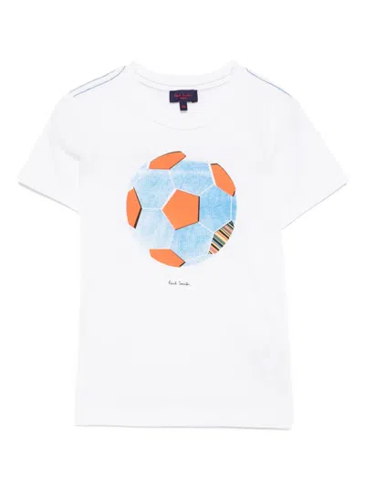 Paul Smith Junior Kids' Graphic-print T-shirt In White