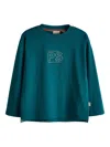 Paul Smith Junior Logo-print Long-sleeved T-shirt In Blue