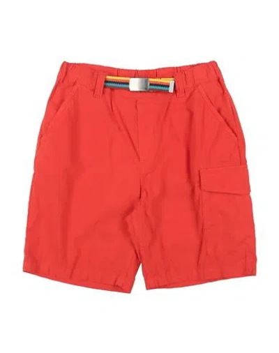 Paul Smith Babies'  Junior Toddler Boy Shorts & Bermuda Shorts Red Size 6 Cotton, Elastane