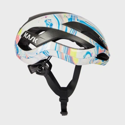 Paul Smith + Kask White 'marble Inks' Elemento Cycling Helmet